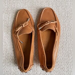 Genuine Leather Brown Loafer Flats